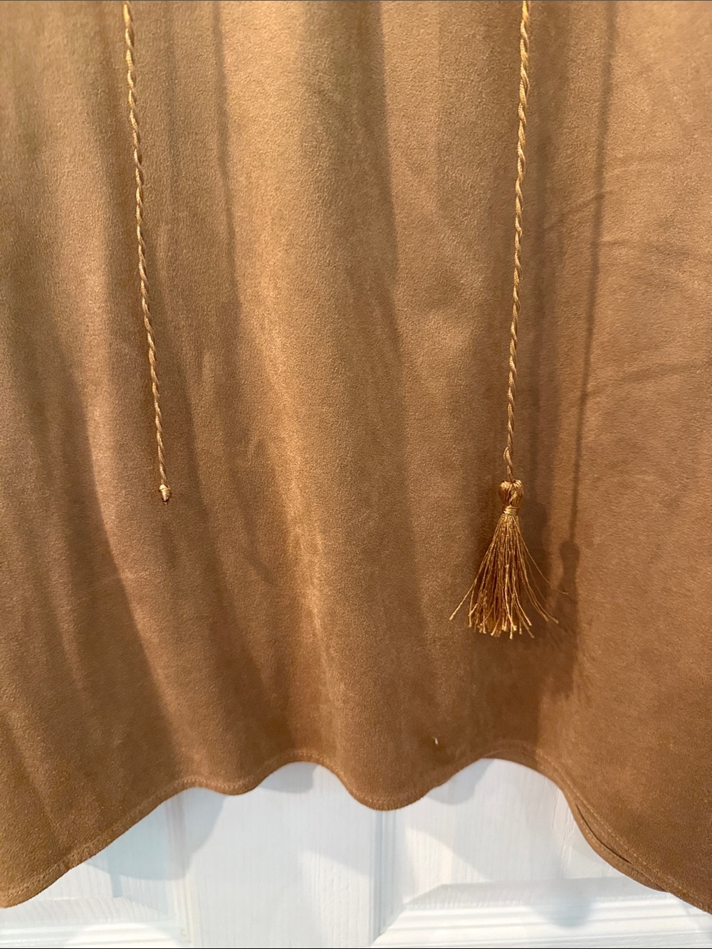 Ruby Rd. Brown Embroidered V-Neck Tassel Tunic - Picture 3 of 4